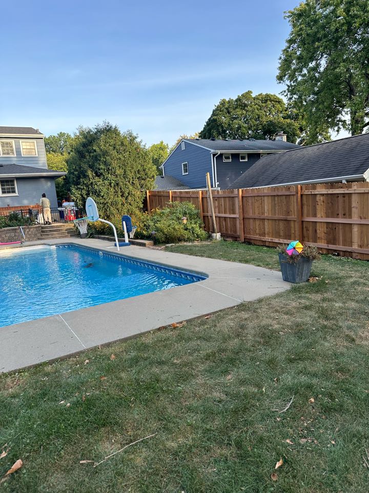 Replaced wood fence 