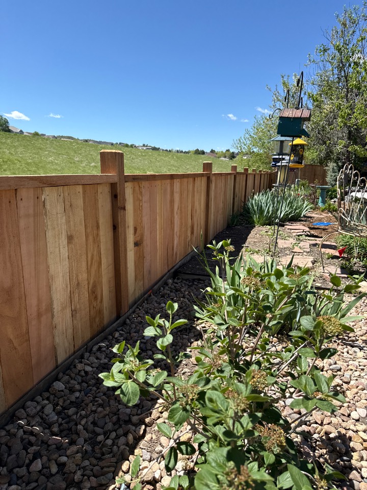 Castle Rock, CO - Top Rail Fence in Castle Rock, CO just installed a custom 4’ High Cedar Fence! Castle Rock, CO - Top Rail Fence in Castle Rock, CO just installed a custom 4’ High Cedar Fence!