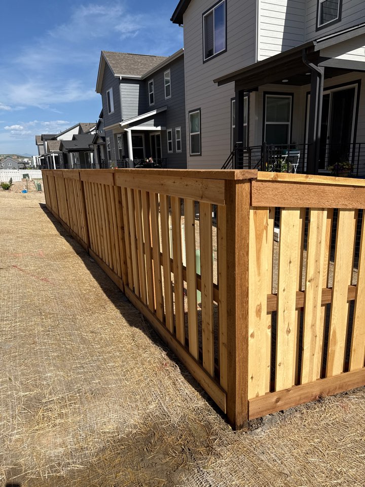 Lone Tree, CO - Top Rail Fence in Lone Tree, CO installing shadow box fencing in new home communities. Lone Tree, CO - Top Rail Fence in Lone Tree, CO installing shadow box fencing in new home communities.