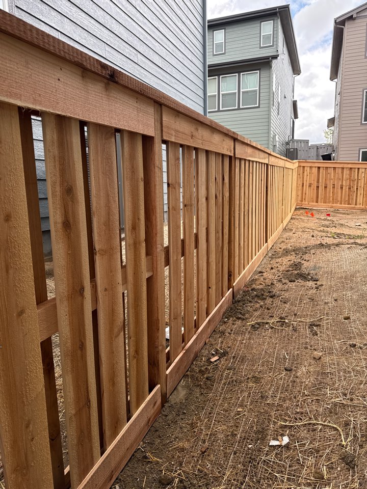 Lone Tree, CO - Top Rail Fence just completed another shadow box fence in a new build community in Parker, CO! Lone Tree, CO - Top Rail Fence just completed another shadow box fence in a new build community in Parker, CO!